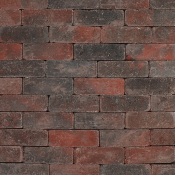208945 Tambour 21x7x7 cm Rood-zwart m - 50006403
