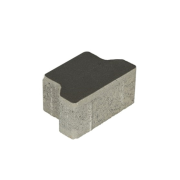 3002101 Halve H-Profielsteen 8 cm antraciet komo met deklaag (vierkant)