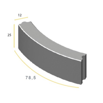 Bochtstuk 12x25